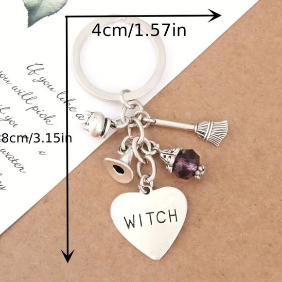 Mystical Witch Keychain & Bag Charm Embrace Your Inner Magic with Enchanting Wit - Picture 4 of 6